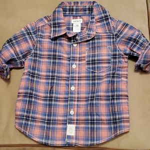 Carter's plaid kids shirt